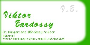viktor bardossy business card