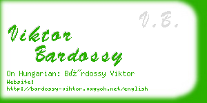 viktor bardossy business card